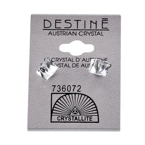 Destine Clear Cube Earrings