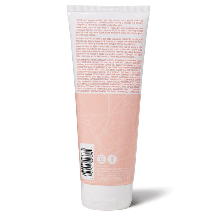 French Pink Clay Peel-Off Mask Tube - Image 2