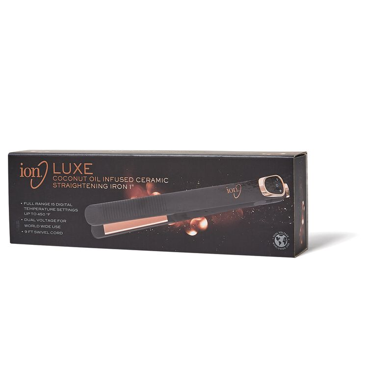 Luxe Coconut Infused Ceramic Flat Iron 1 Inch - Image 3