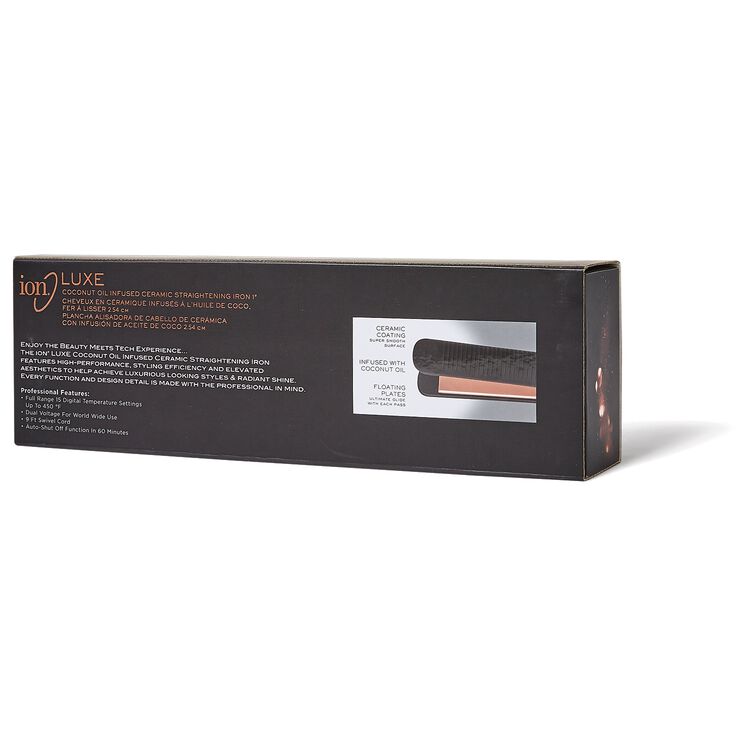 Luxe Coconut Infused Ceramic Flat Iron 1 Inch - Image 4