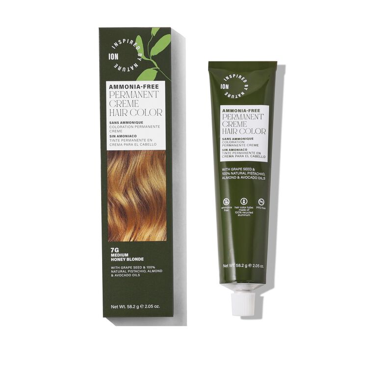Ammonia-Free Permanent Hair Color Medium Honey Blonde 7G