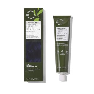 Ammonia-Free Permanent Hair Color Midnight Blueberry Black 2A
