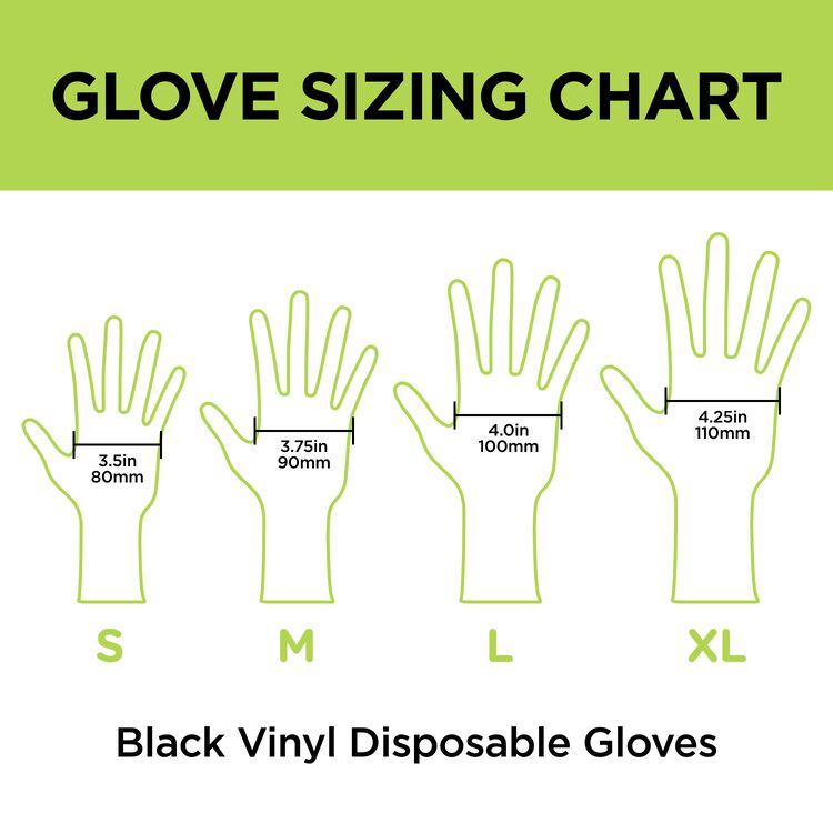 Small 10ct Black Vinyl Gloves - Image 3