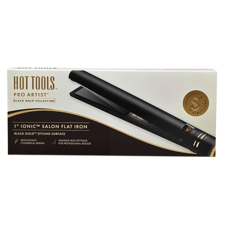 1" Black Gold Salon Flat Iron - Image 3