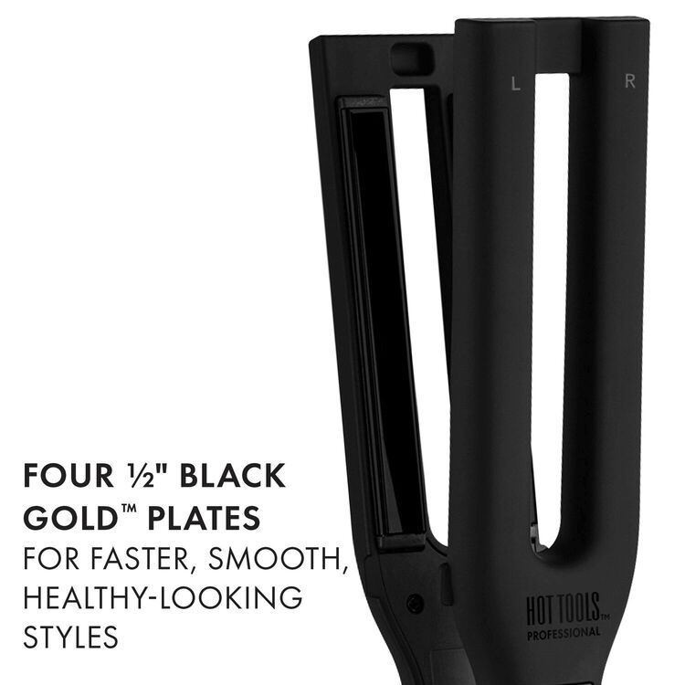 Black Gold Dual Plate Salon Flat Iron - Image 2