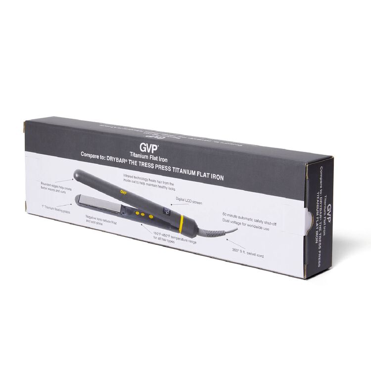 1” Straightening Iron Compare to Drybar Tress Press Titanium Flat Iron - Image 6