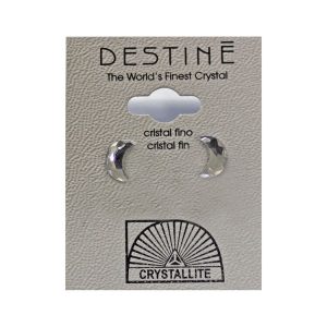Destine Earrings Crescent Moon Crystal
