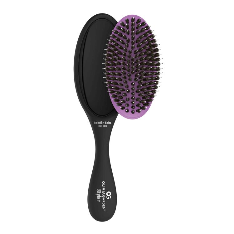 Black Recycled Plastic Smooth & Shine Brush Styler - Image 2