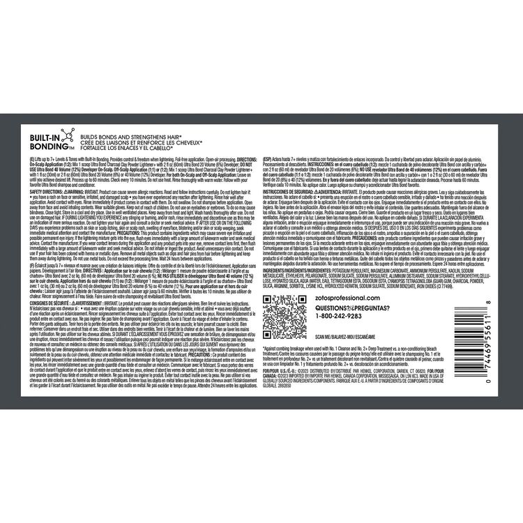 Ultra Bond Charcoal Clay Powder Lightener 6 oz - Image 2