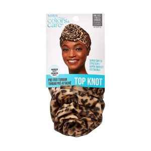 Leopard Top Knot Turban