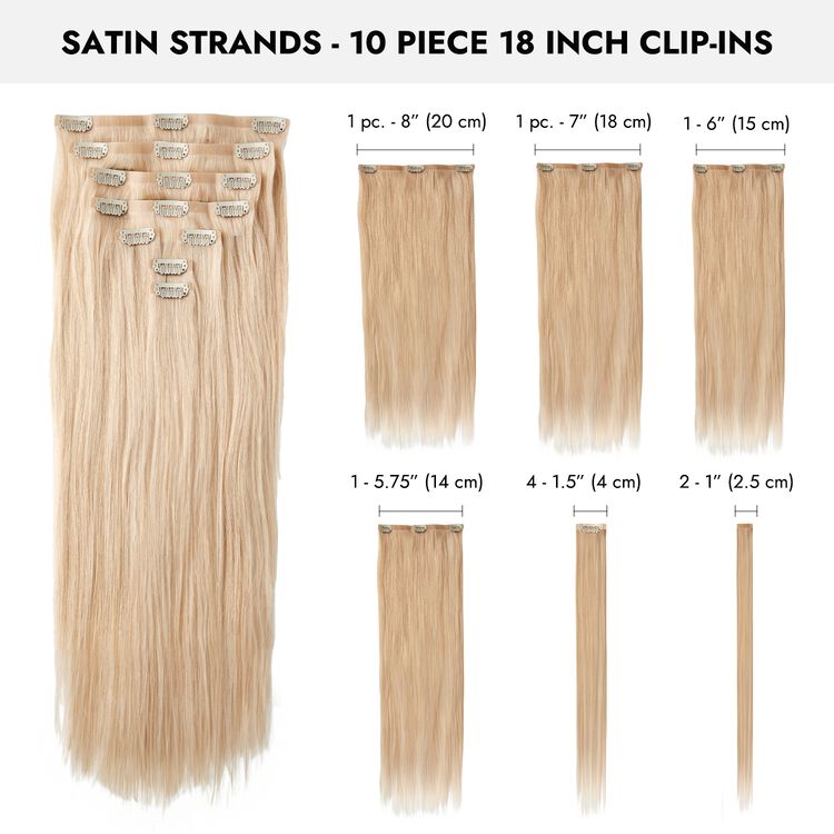Platinum Blonde 18 Inch Seamless Clip-in Hair Extensions - Image 8
