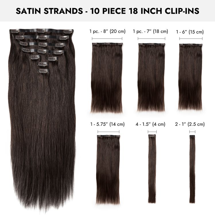 Dark Brown 18 Inch Seamless Clip-in Hair Extensions - Image 8
