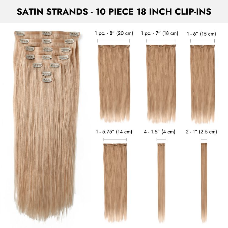Blonde 18 Inch Seamless Clip-in Hair Extensions - Image 8