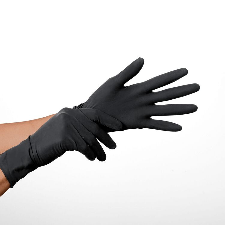 Large 10ct Black Nitrile Gloves - Image 3