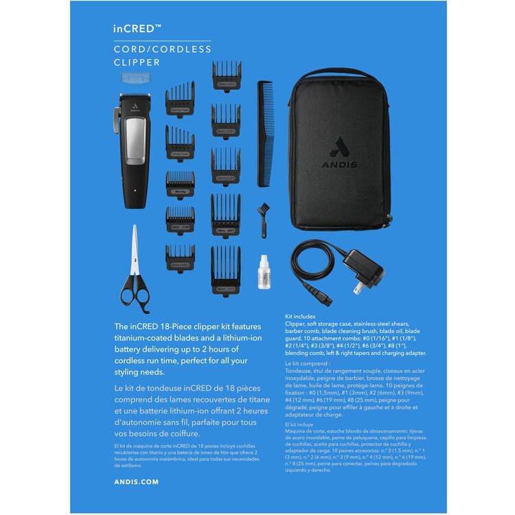 inCRED Lithium-Ion Cordless Clipper Kit - Image 6