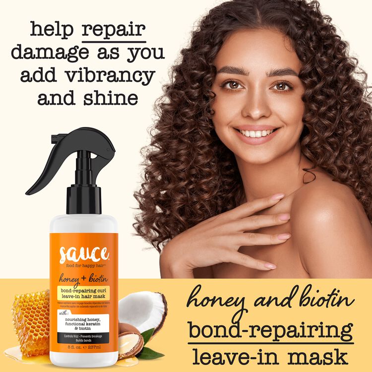 Honey + Biotin Bond-Repairing Curl Leave-In Hair Mask - Image 2