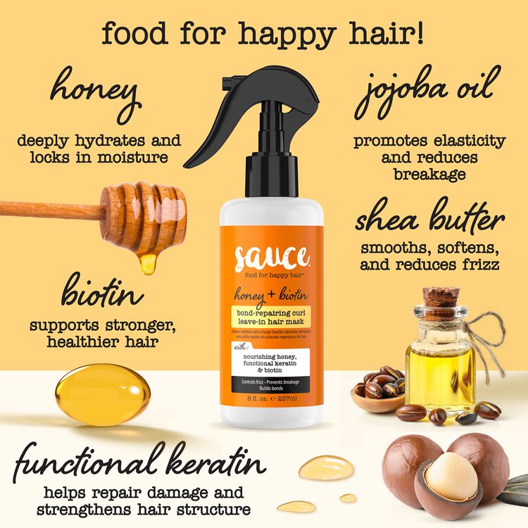 Honey + Biotin Bond-Repairing Curl Leave-In Hair Mask - Image 4