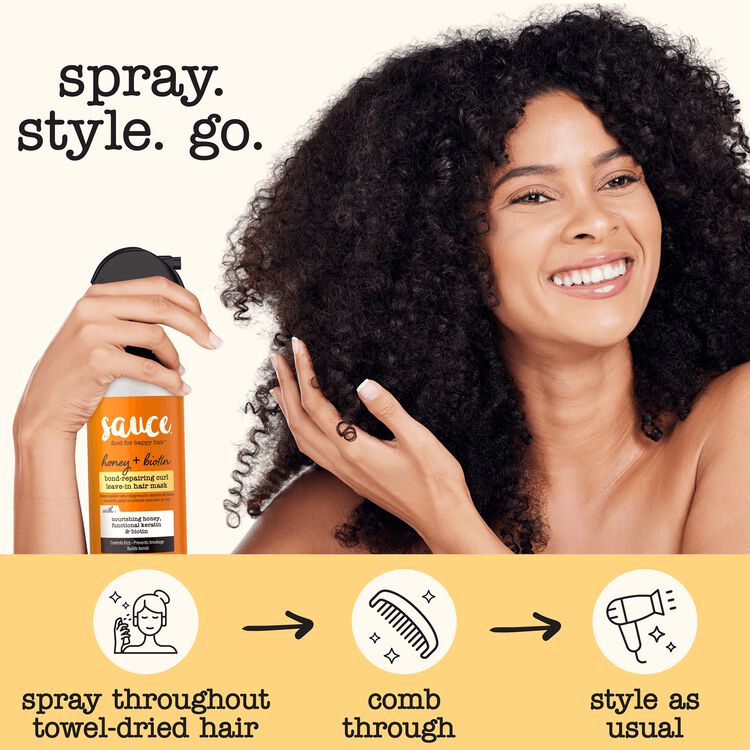 Honey + Biotin Bond-Repairing Curl Leave-In Hair Mask - Image 5