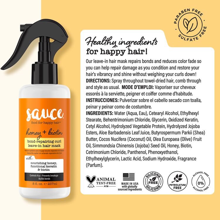 Honey + Biotin Bond-Repairing Curl Leave-In Hair Mask - Image 7