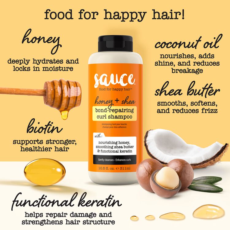 Honey + Shea Bond-Repairing Curl Shampoo - Image 4