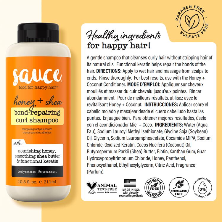 Honey + Shea Bond-Repairing Curl Shampoo - Image 7