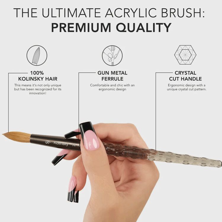 100% Kolinsky Acrylic Brush Size 14 - Image 3