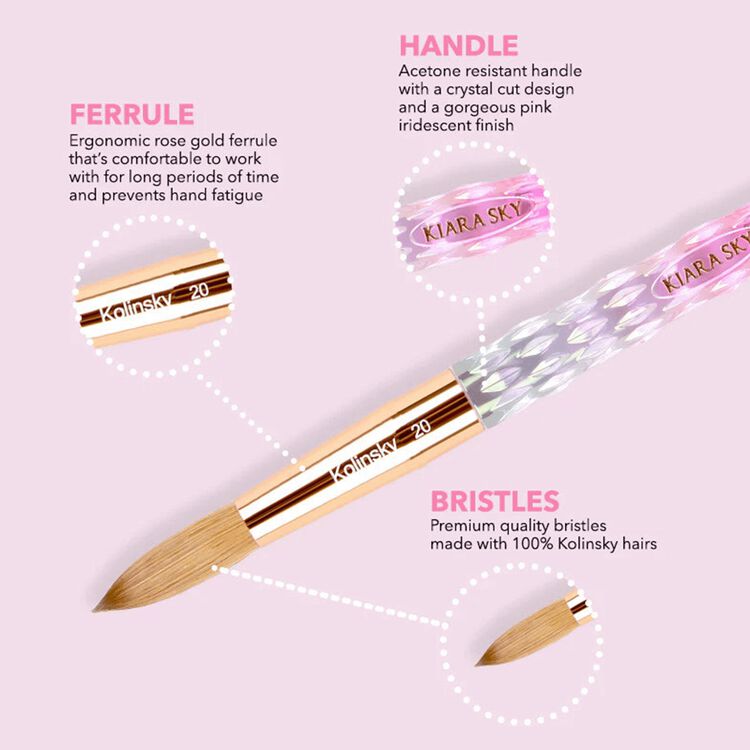100% Kolinsky Acrylic Brush Size 14 - Image 5