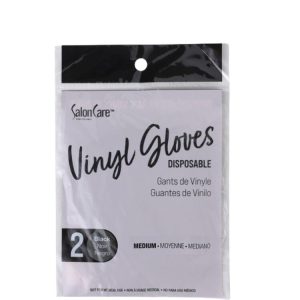 Large Black Vinyl Gloves 2ct