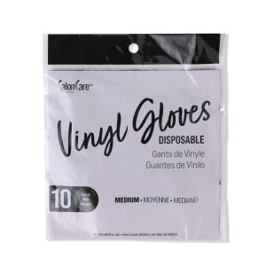 Medium Black Vinyl Gloves 10ct