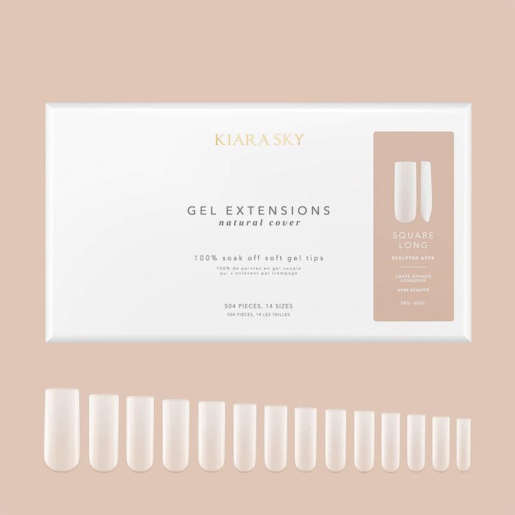 L Square Natural Cover Gel Extensions
