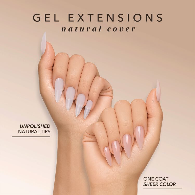 XL Stiletto Natural Cover Gel Extensions - Image 2