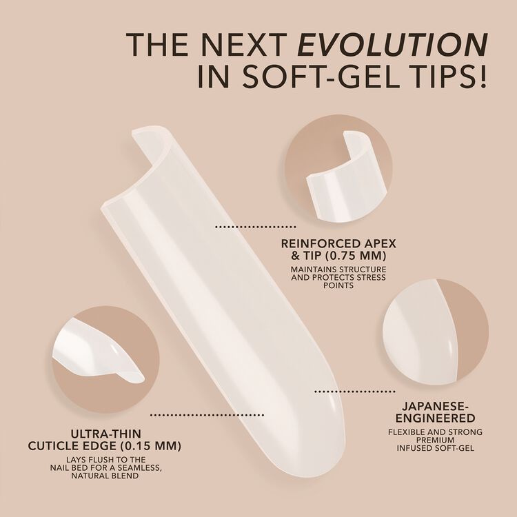 XL Stiletto Natural Cover Gel Extensions - Image 4