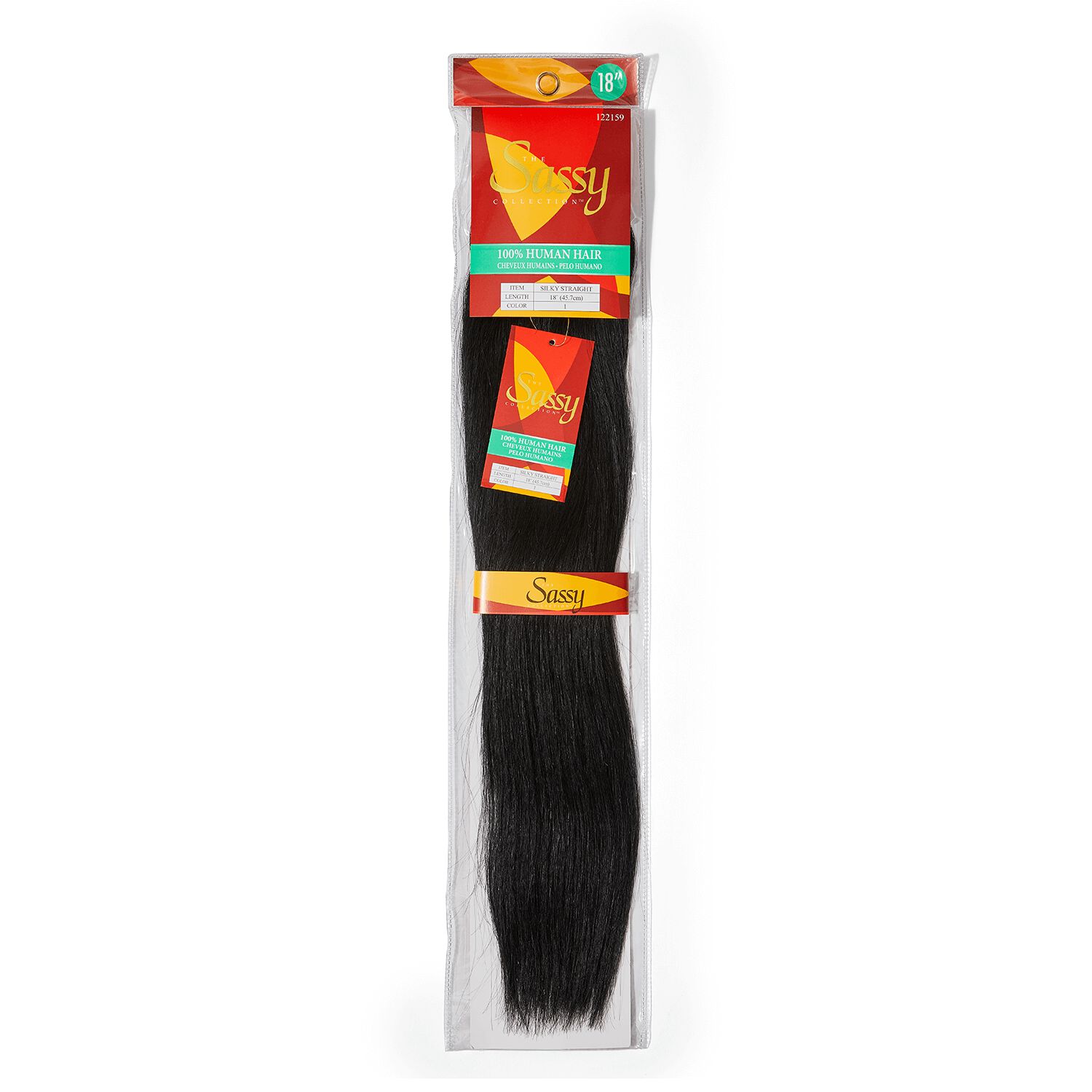 18 Inch Silky Straight Sew-In Human Hair Extensions