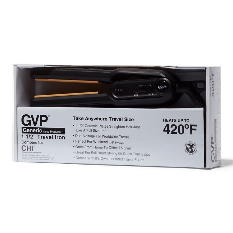 1 1/2" Travel Iron Compare to Chi Ceramic Hairstyling Iron - Image 2