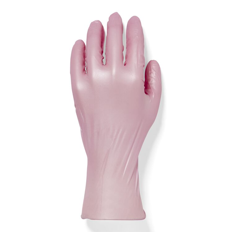 2ct Pink Pearl Aloe Vera Nitrile Gloves - Image 2