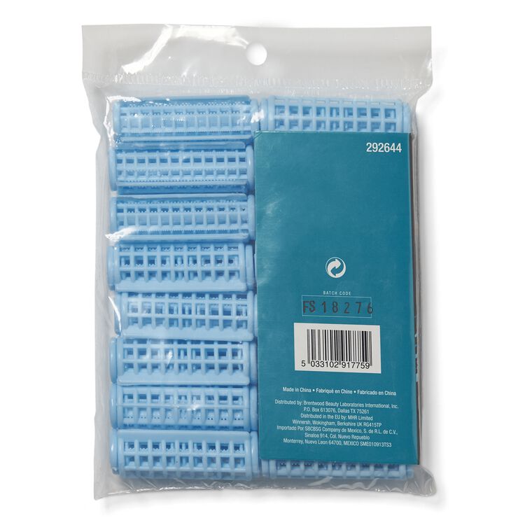 Small 1/2 Inch Blue Snap On Rollers 16 Count - Image 2