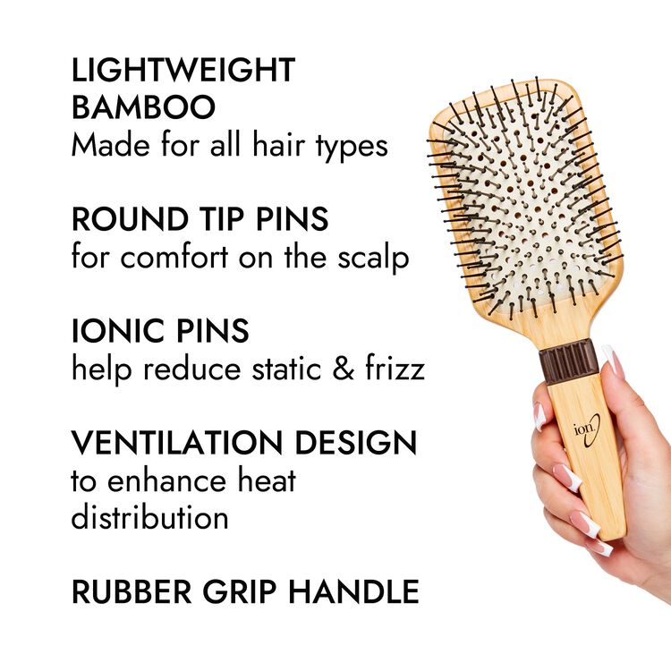 Bamboo Vented Paddle Cushion Brush - Image 4