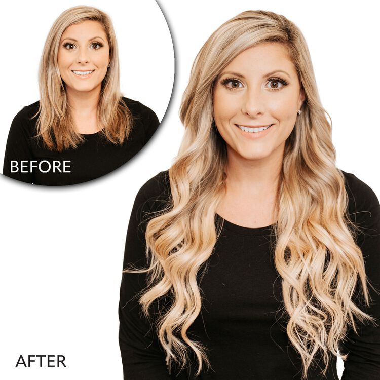 18" Ultra-Seamless Clip-in Hair Extensions Light Blonde - Image 6