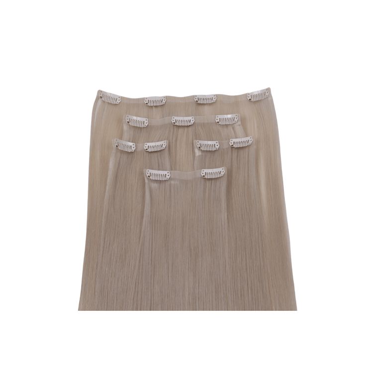 18" Ultra-Seamless Clip-in Hair Extensions Platinum Ice - Image 3