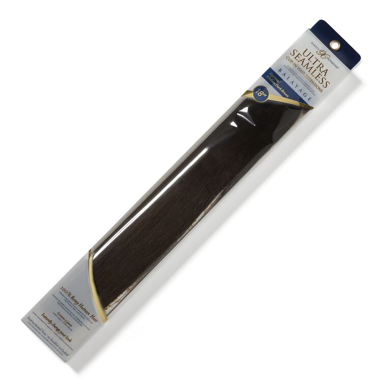 18" Ultra-Seamless Clip-in Hair Extensions Balayage Espresso / Medium Dark Brown