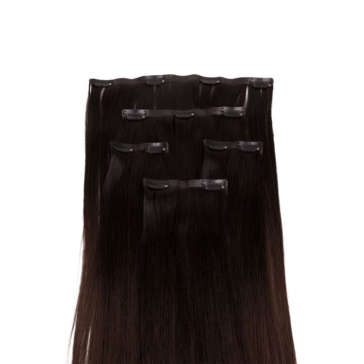 18" Ultra-Seamless Clip-in Hair Extensions Balayage Espresso / Medium Dark Brown - Image 3
