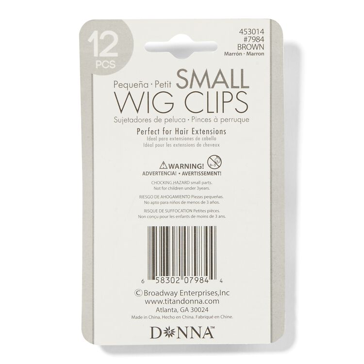 12 Piece Small Brown Wig Clips - Image 2