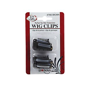 Brown Large Wig Clips