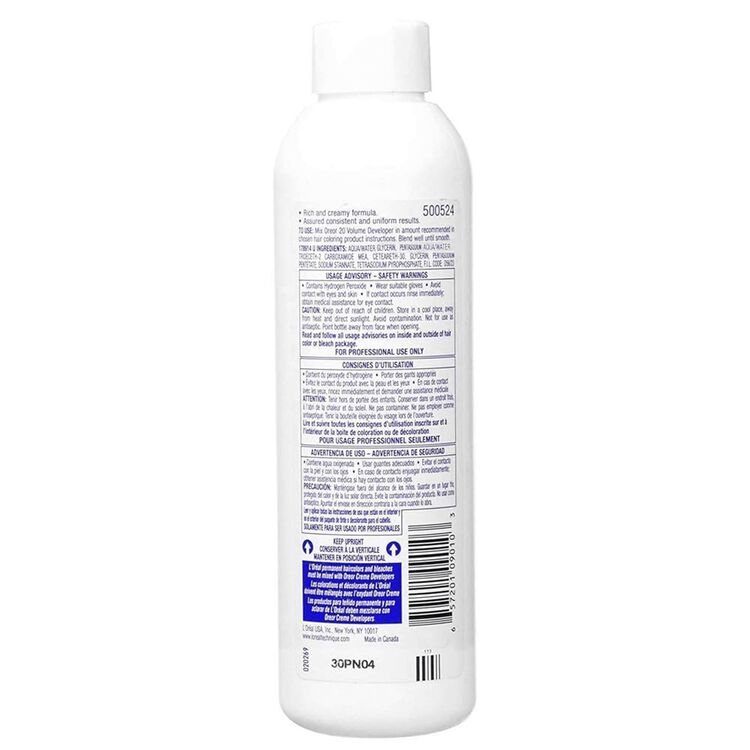 Oreor 20 Volume Crème Developer 16 Oz - Image 2