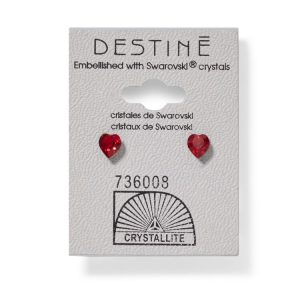 Destine Heart-Shaped Austrian Crystal Earrings