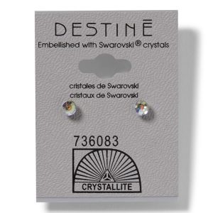 Destine Aurora Borealis Faceted Ball Earring