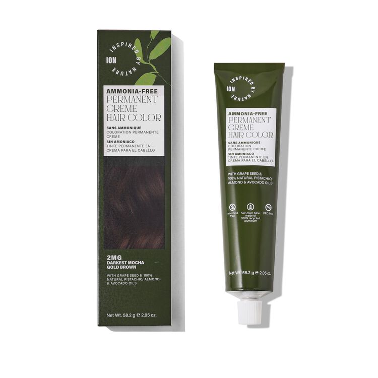 Ammonia-Free Permanent Hair Color Darkest Mocha Gold Brown 2MG