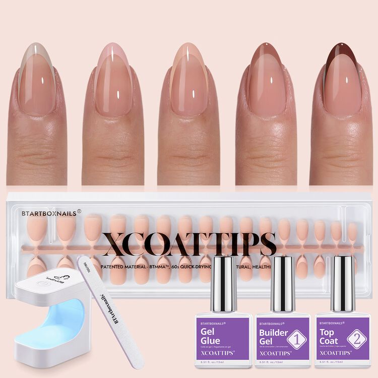 XCOATTIPS® French Nail Kit - Nude French Short Almond