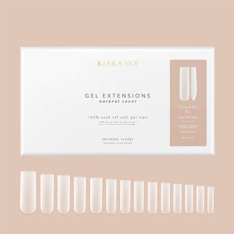 XL Square Natural Cover Gel Extensions