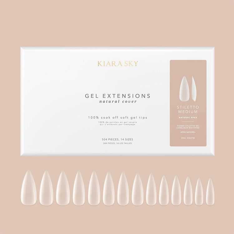 M Stiletto Natural Cover Gel Extensions